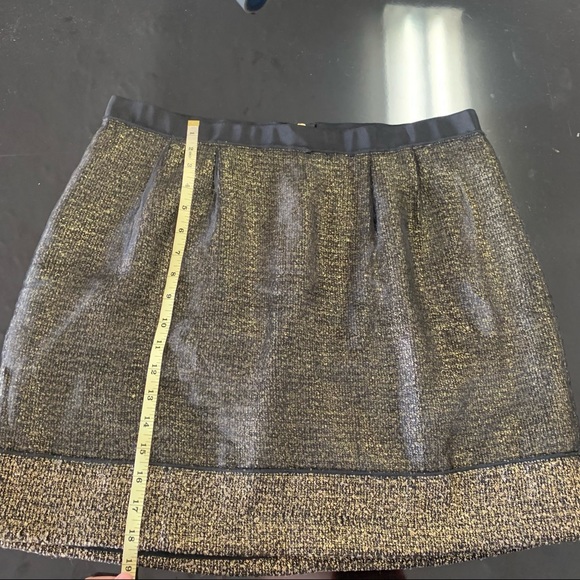 Ann Taylor Loft Gold and black mini skirt - Picture 9 of 12
